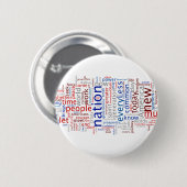 Obama-Einweihungs-Sprache-Knopf Button (Vorne & Hinten)