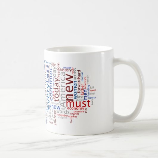 Obama-Einweihungs-Sprache Tagcloud Tasse (Rechts)
