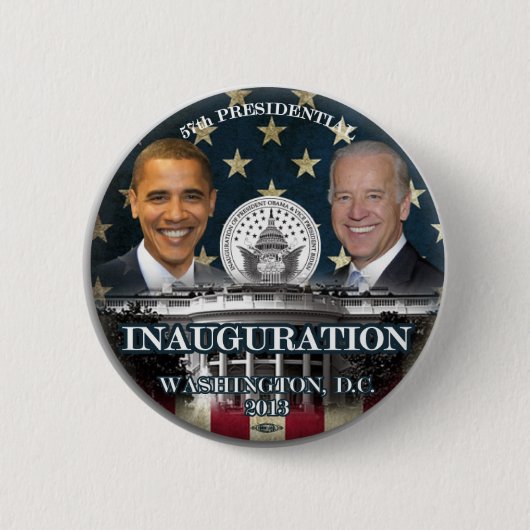 Obama-Einweihungs-Unterseite 2013 Button (Vorderseite)