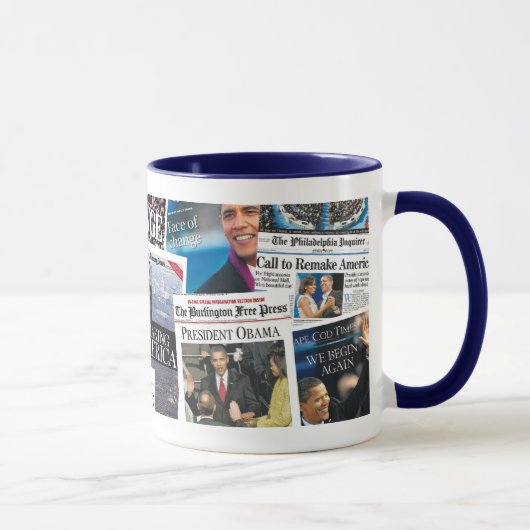 Obama-Einweihungs-Zeitungs-Tasse Tasse (Rechts)