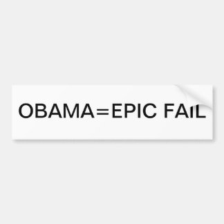 Obama= EPOS VERSAGEN Autoaufkleber