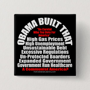 Obama errichtete Dass-EIn kommunistisches Amerika Button