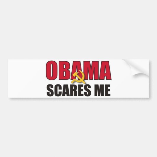 Obama erschrickt mich autoaufkleber (Vorne)