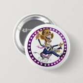 obama-Esel-weiß Button (Vorne & Hinten)