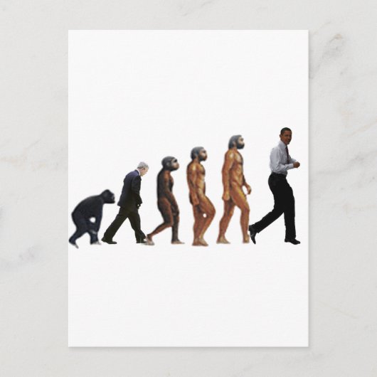 Obama-Evolution Postkarte (Vorderseite)