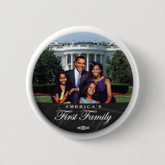 Obama-Familie 2" Knopf Button (Vorderseite)