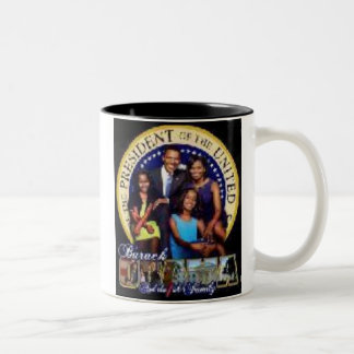 Obama-Familien-Tasse Zweifarbige Tasse
