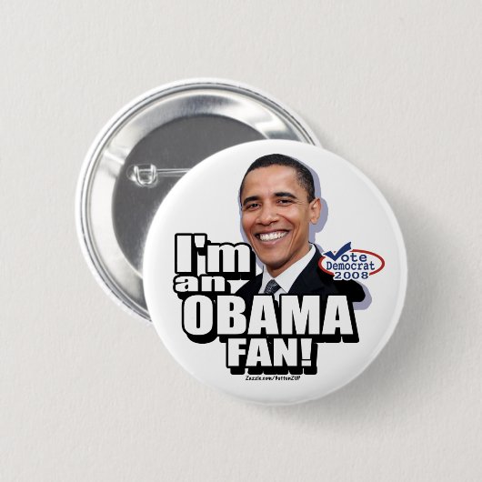 Obama-Fan-Knopf Button (Vorne & Hinten)
