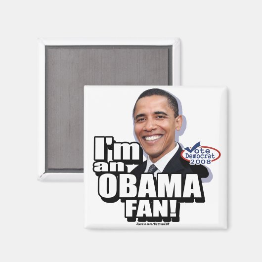 Obama Fan Magnet (Vorderseite/Rückseite)