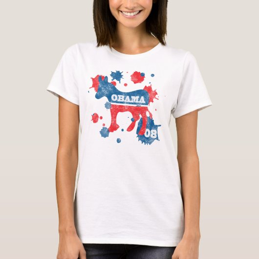 Obama-Farbe T-Shirt (Vorderseite)