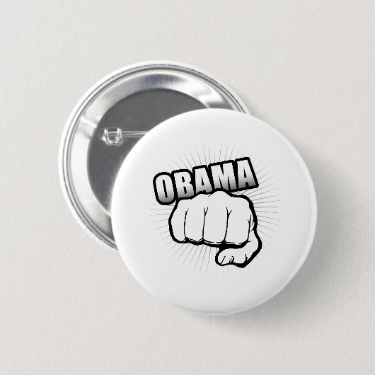 OBAMA-FAUST-PUMPE BUTTON (Vorne & Hinten)