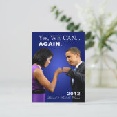 Obama Faustschlag - ja, wir können es wieder Postkarte (Stehend Vorderseite)