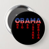 Obama-Fehler 1 Button (Vorne & Hinten)