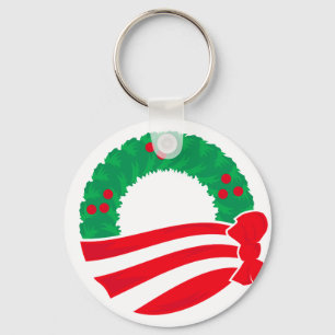 Obama-Feiertags-Kranz Schlüsselanhänger