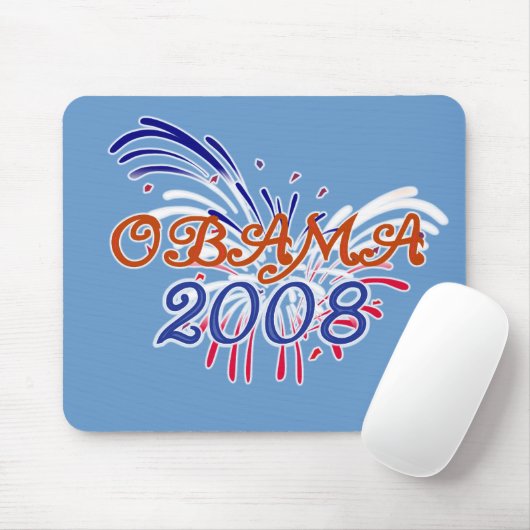 Obama-Feuer WorksMousepad Mousepad (Mit Mouse)