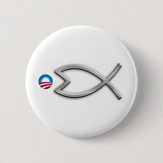 Obama-Fische Button (Vorderseite)