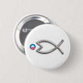 Obama-Fische Button (Vorne & Hinten)