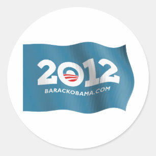 Obama-Flag 2012 Runder Aufkleber