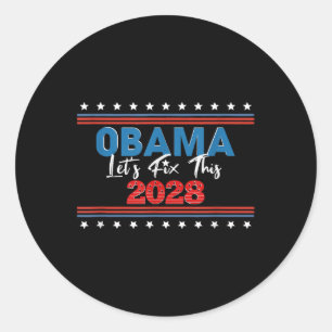 Obama Flag USA Vintag Patriotic 2028 Politisches F Runder Aufkleber