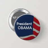 Obama-Flaggen-Button Button (Vorne & Hinten)