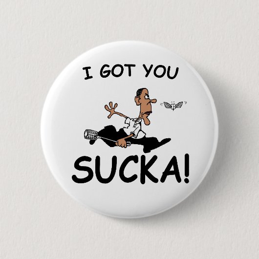 Obama-Fliegeswatter-Knopf Button (Vorderseite)