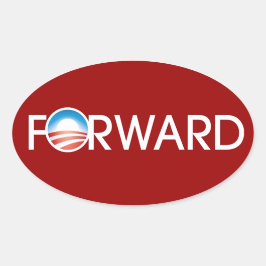 Obama Forward Logo Ovaler Aufkleber (Vorderseite)