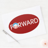 Obama Forward Logo Ovaler Aufkleber (Umschlag)