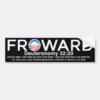 Obama, Forward oder Froward Autoaufkleber