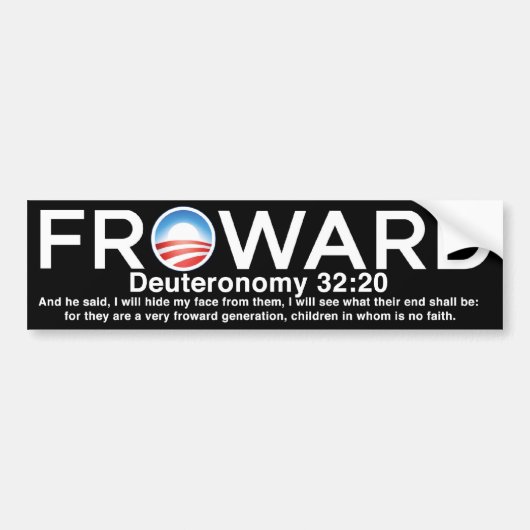 Obama, Forward oder Froward Autoaufkleber (Vorne)