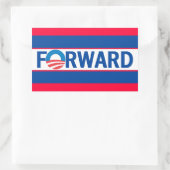 Obama FORWARD Rechteckiger Aufkleber (Tasche)
