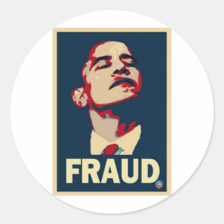Obama Fraud Runder Aufkleber