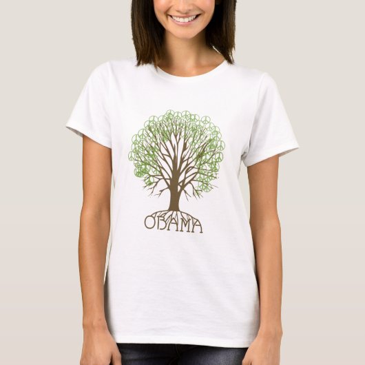 Obama-Friedensbaum T-Shirt (Vorderseite)
