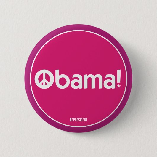 Obama-Friedensknopf Button (Vorderseite)