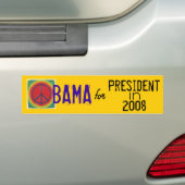 Obama-Friedenspräsident 08 Autoaufkleber (Auf Auto)
