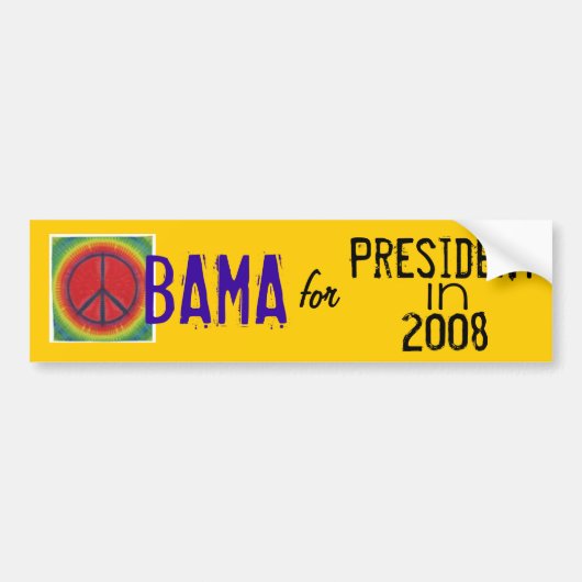 Obama-Friedenspräsident 08 Autoaufkleber (Vorne)