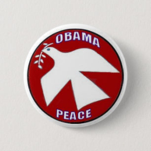 Obama-Friedenstauben-Knopf Button