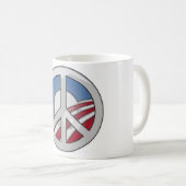 Obama-Friedenszeichen Kaffeetasse (VorderseiteRechts)