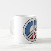 Obama-Friedenszeichen Kaffeetasse (Vorderseite Links)