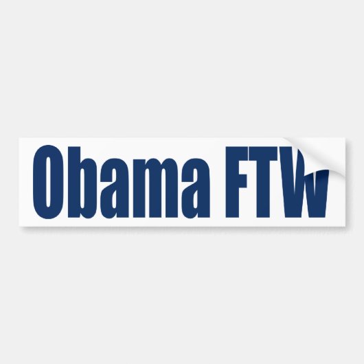 Obama FTW Autoaufkleber (Vorne)
