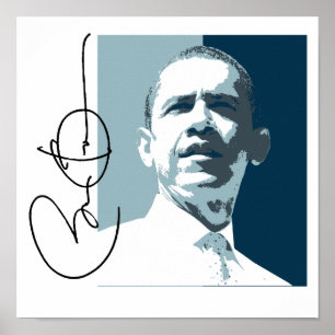 OBAMA-FÜHRUNGS-BLAU - .PNG POSTER