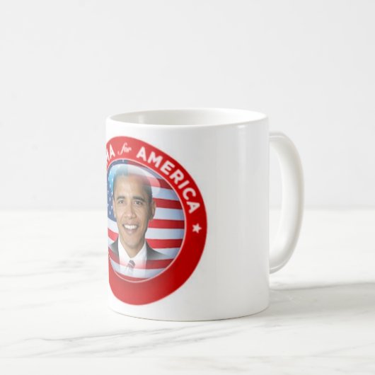 Obama für Amerika-Tasse Kaffeetasse (VorderseiteRechts)