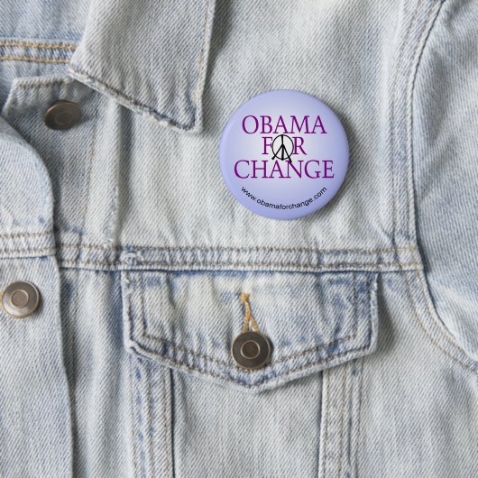 Obama für Änderungs-Kampagnen-Knopf Button (Beispiel)