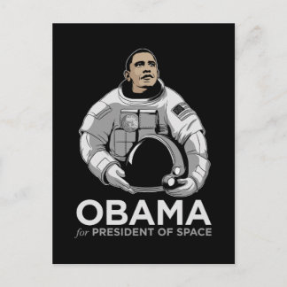Obama für den Präsidenten des Weltraums Postkarte