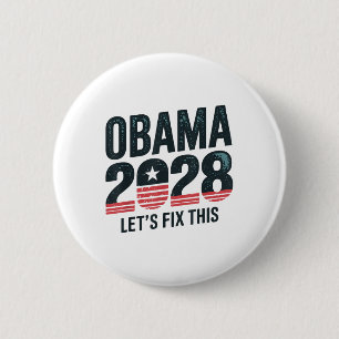 Obama für die politische Kundgebung 2028, Button