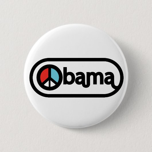Obama für Frieden Button (Vorderseite)