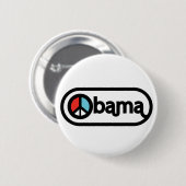 Obama für Frieden Button (Vorne & Hinten)