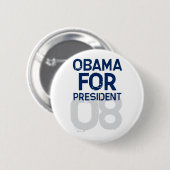 OBAMA für Präsident 08 - Schaltfläche Button (Vorne & Hinten)