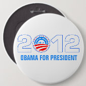 Obama für Präsident 2012 Button (Vorne & Hinten)