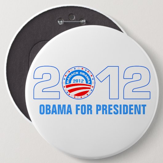 Obama für Präsident 2012 Button (Vorne & Hinten)