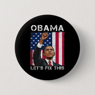 Obama für Präsident 2028 Amerikanische Flagge Obam Button